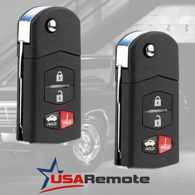 USARemote Key Fob fits Mazda MX-5 Miata/Mazda 3 / Mazda 6 Flip Keyless Entry Remote (BGBX1T478SKE125-01), Set of 2 - Image 2
